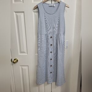 Denim & Co. Knit Seersucker Dress XS